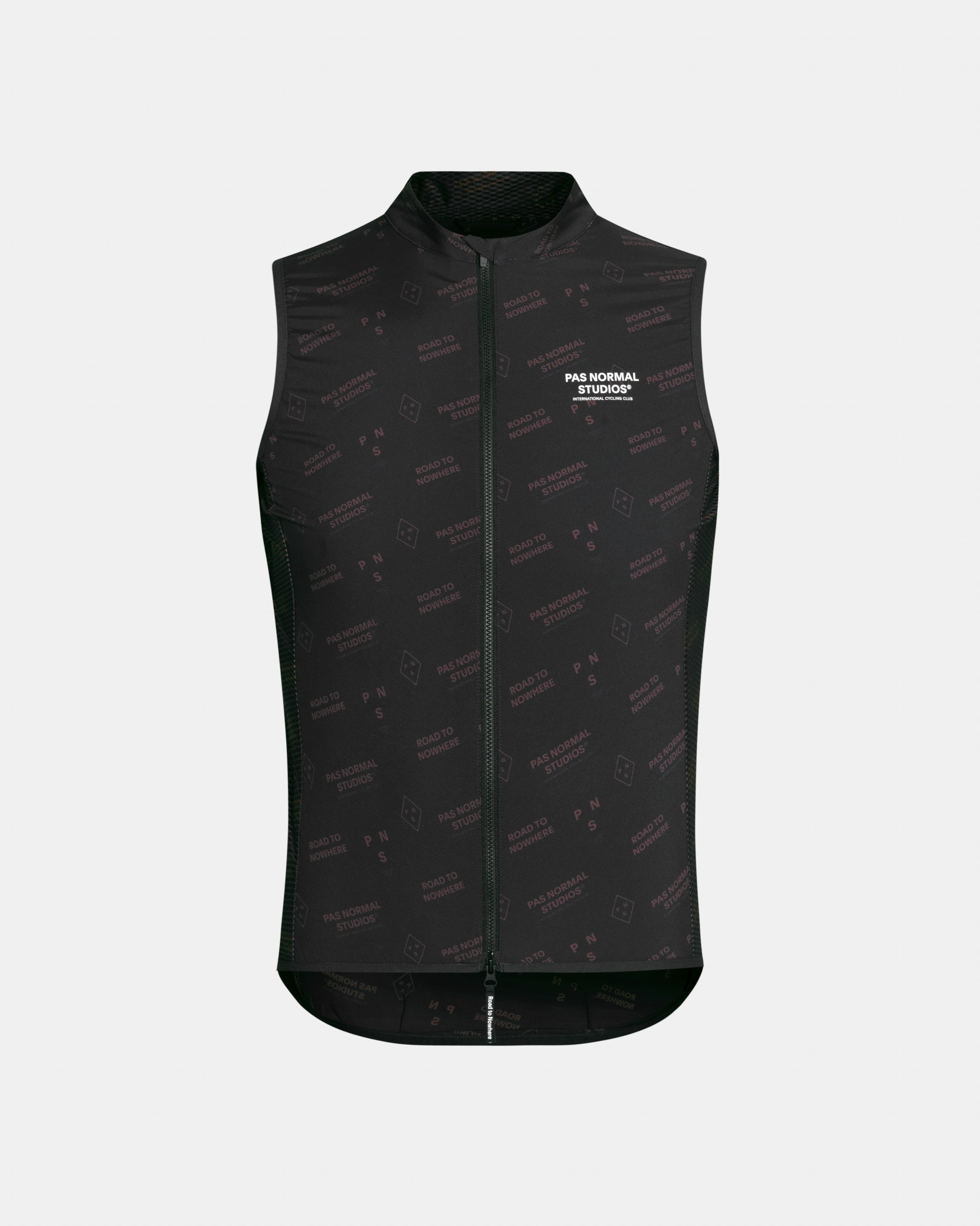 Pas Normal Studios Late Drop Stow Away Gilet SS23 Black Contrast M